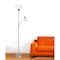 Simple Designs Brushed Nickel Floor Lamp with Reading Light LF2000-BSN - alternate 2